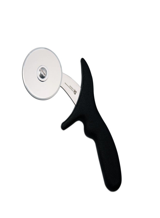 HS WORLD OF HORECA ESSENTIALS HS 2.5 Inch Professional Pizza Cutter with Medium Handle, Sandwich Paratha Chapati Roti Wheel Smooth Rotating Slicer Food Grade Stainless Steel, Japanese Grade for Home and Commercial Use, Black - Image 1